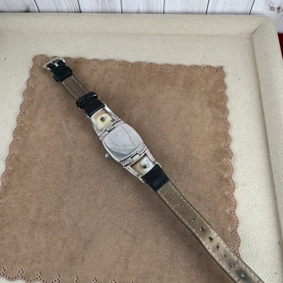 Vintage Sterling Silver Ecclissi Watch Mother of Pearl Dial and Sides - Picture 9 of 10